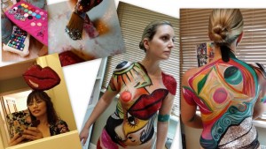 Rock the Cotswold, WIP, workd in progress, Body painting, body art, bodypaint, mona turnbull, picasso, award winning, artist Body Painting Sketch/Moodboard