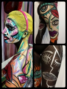 Rock the Cotswold, Wilson Museum, Cheltenham, WIP, workd in progress, Body painting, body art, bodypaint, mona turnbull, picasso, award winning, artist Body Painting Sketch, moodboard, model, body art, fine art,  London